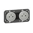 LEGRAND - Double prise de courant 2P+T Surface Dooxie 16A Alu - vignette