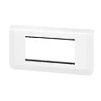 LEGRAND - Plaque Mosaic 4 modules - Blanche - Support à vis - vignette