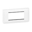 LEGRAND - Plaque Mosaic 4 modules - Blanche - Support à vis - vignette