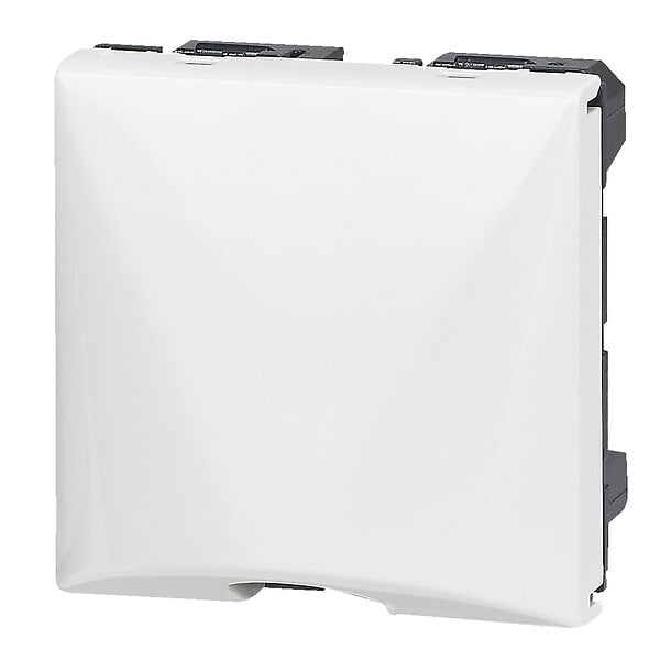 LEGRAND - Sortie de câble Mosaic 2 modules - Blanc - avec serre-câble - large