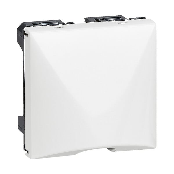 LEGRAND - Sortie de câble Mosaic 2 modules - Blanc - avec serre-câble - large