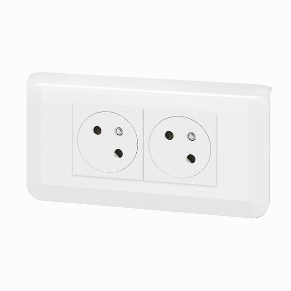 LEGRAND - Kit de prises 2P+T Mosaic - Blanc - 16A - large