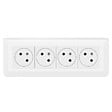 LEGRAND - Kit 4 prises 2P+T 45° MOSAIC LINK - Blanc - 16A - vignette