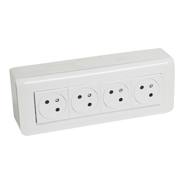 LEGRAND - Kit 4 prises 2P+T 45° MOSAIC LINK - Blanc - 16A - large