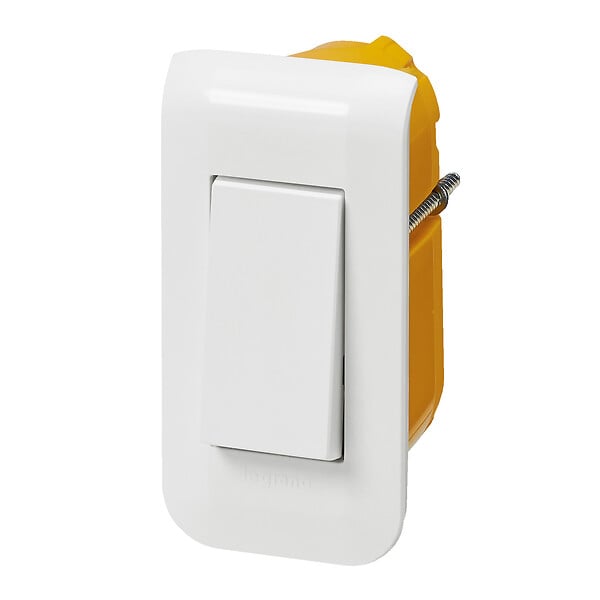 LEGRAND - Kit interrupteur Mosaic étroit 10A - plastique - Blanc - large