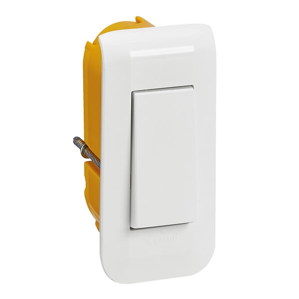 LEGRAND - Kit interrupteur Mosaic étroit 10A - plastique - Blanc - large