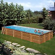 SUNBAY - Piscine bois rectangulaire MINT - L.1010xl.418xH.146cm - vignette