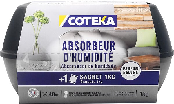 COTEKA - Absorbeur d'humidité sachet 1kg - large