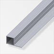 ALFER - Tube carré 1 côté pour M8 11.5x21.5mm aluminium brut 1m - vignette