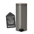 BRABANTIA - Poubelle à pédale Newicon - Platine - 30L - vignette