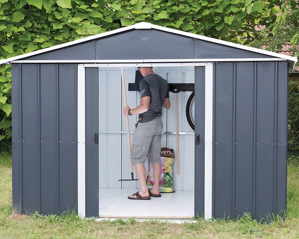 YARDMASTER - Abri de jardin en acier 1013AEYZ - Anthracite - L.303xP.396cm - large