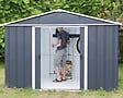 YARDMASTER - Abri de jardin en acier 1013AEYZ - Anthracite - L.303xP.396cm - vignette