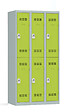P.HENRY - Vestiaire métallique acier 3 colonnes 2 cases gris perle - vignette