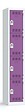 P.HENRY - Vestiaire 1 colonne acier 4 cases gris perle prune - vignette