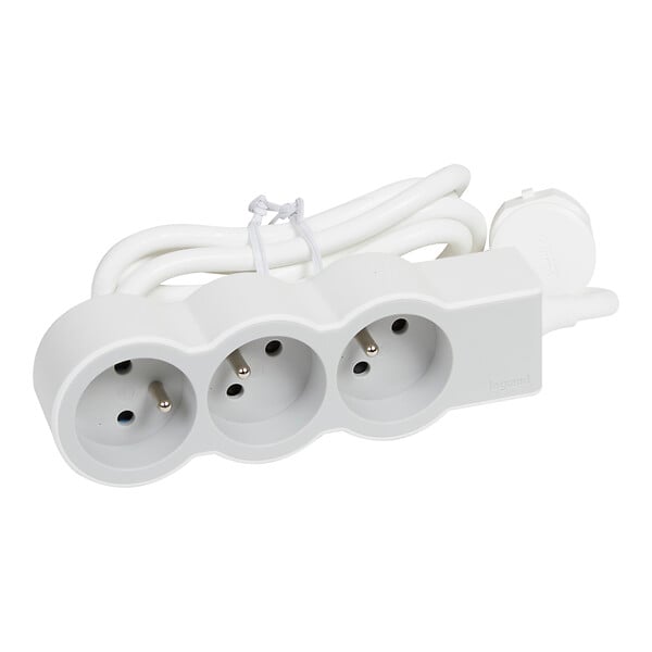 LEGRAND - Multiprise 3 prises câble 1,5 mètre et 1mm² de section - large