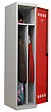 P.HENRY - Vestiaire 1 case - Acier - Gris perle-rouge - H180cm - vignette