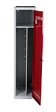 P.HENRY - Vestiaire 1 case - Acier - Gris perle-rouge - H180cm - vignette