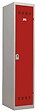 P.HENRY - Vestiaire 1 case - Acier - Gris perle-rouge - H180cm - vignette