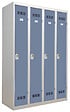 P.HENRY - Vestiaire métallique 4 cases - Acier - Gris perle et bleu - vignette