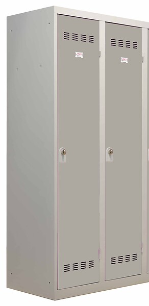P.HENRY - Vestiaire acier industrie salissante 2 cases gris perle - large