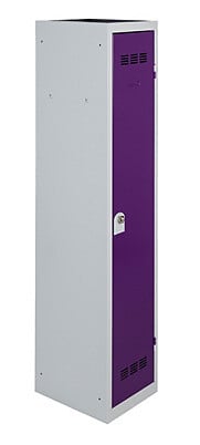 P.HENRY - Vestiaire 1 case acier industrie propre gris-prune - 180cm - large