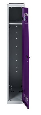 P.HENRY - Vestiaire 1 case acier industrie propre gris-prune - 180cm - large