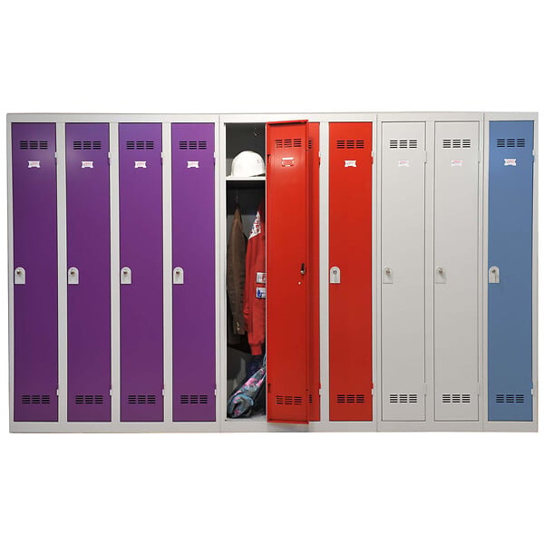 P.HENRY - Vestiaire acier 1 case - Propre - Gris perle bleu - L.30cm - large