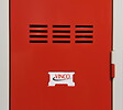 P.HENRY - Vestiaire acier 1 case - Gris perle et rouge - 180x50x30cm - vignette