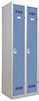 P.HENRY - Vestiaire métal 2 cases 60cm Gris perle et bleu - vignette