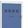 P.HENRY - Vestiaire métal 2 cases 60cm Gris perle et bleu - vignette