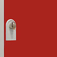 P.HENRY - Vestiaire métallique 2 cases - Gris perle et rouge - L60cm - vignette