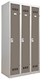 P.HENRY - Vestiaire acier 3 cases - Gris perle et taupe - L90cm - vignette