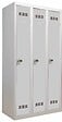 P.HENRY - Vestiaire industriel 3 cases - Acier - Gris perle - L90cm - vignette