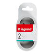 LEGRAND - Fiche multiprise 2 prises frontales - Blanc et gris - vignette