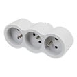 LEGRAND - Fiche multiprise 3 prises frontales - Blanc Gris - 16A 3680W - vignette