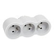 LEGRAND - Fiche multiprise 3 prises frontales - Blanc Gris - 16A 3680W - vignette