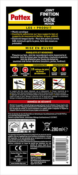 PATTEX - Joint finition parquet - Chêne moyen - 280ml - large
