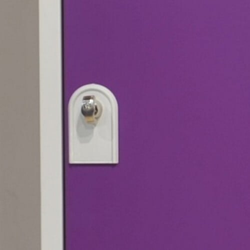 P.HENRY - Vestiaire métal 3 colonnes 12 casiers gris perle prune 90cm - large