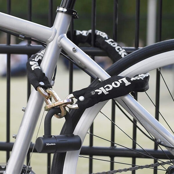 MASTER LOCK - Chaîne antivol vélo avec mini U - large