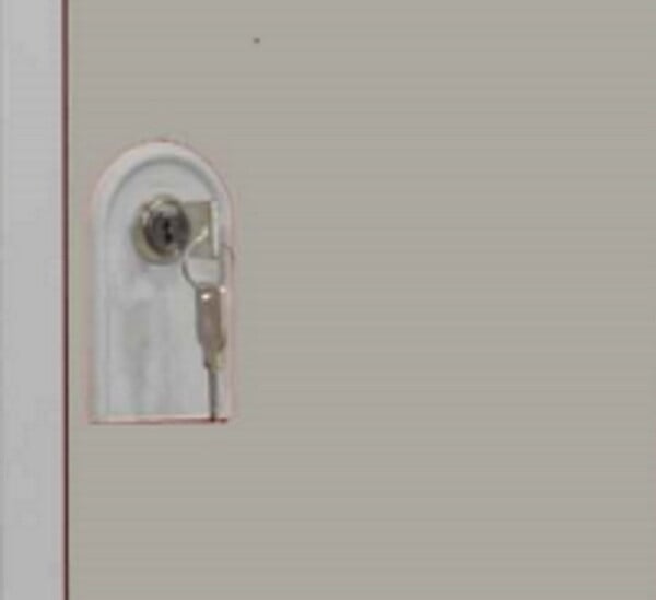 P.HENRY - Vestiaire métallique 4 cases gris perle - 180cm - large