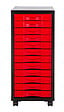 Module de rangement métal 12 tiroirs - Noir - 72x39x30cm - vignette