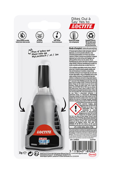 LOCTITE - Colle cyanoacrylate Super Glue-3 Power Gel Control 3g - large