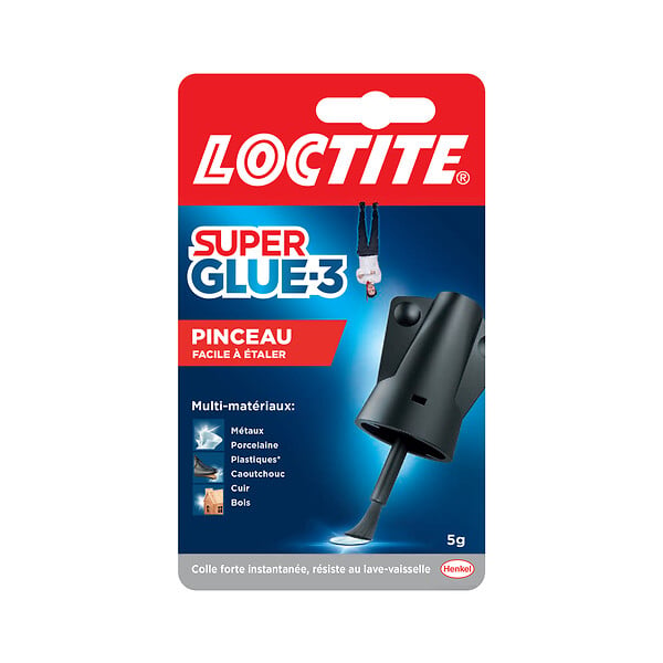 LOCTITE - Colle liquide Super Glue-3 Pinceau - Transparent - 5 g - large