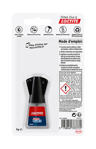 LOCTITE - Colle liquide Super Glue-3 Pinceau - Transparent - 5 g - large