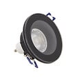 XANLITE - Spot encastrable rond noir, culot GU10, puissance max 50W, lumière blanc neutre 4000 K, indice IP44, compatible salle de bain, usage intérieur - vignette
