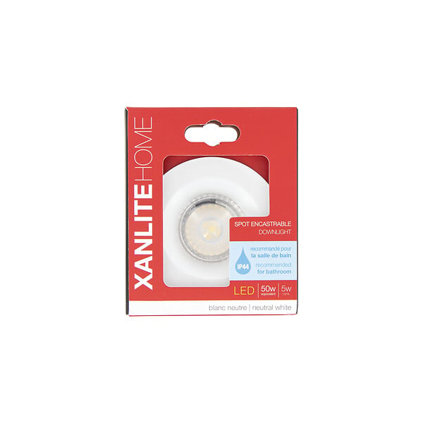 XANLITE - Spot encastrable rond aluminium Spoterie Blanc IP44 50W - large