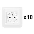 LEGRAND - Lot de 10 prises de courant - Blanc - Mosaic 16A - vignette
