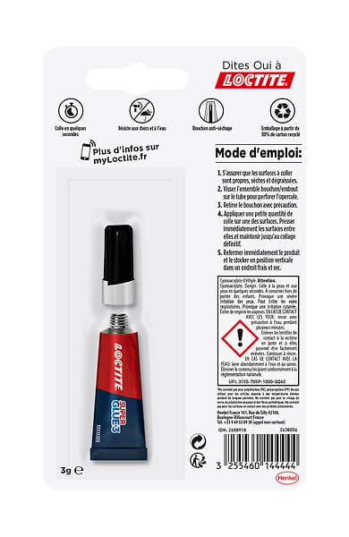 LOCTITE - Colle cyanoacrylate - SG3 Liquide Universal - 3 g - large