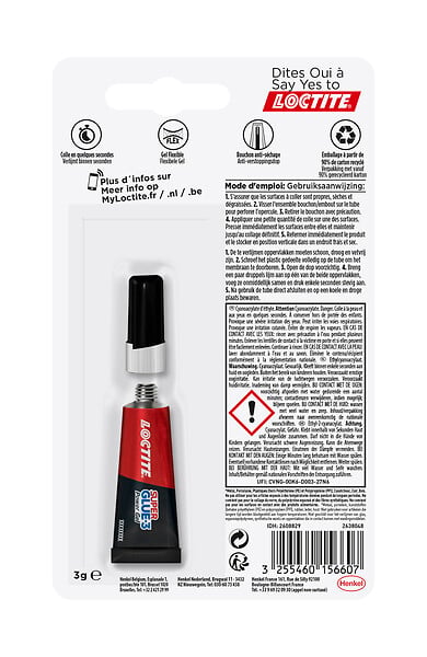 LOCTITE - Colle cyanoacrylate Super Glue-3 Power Gel - 3g - large