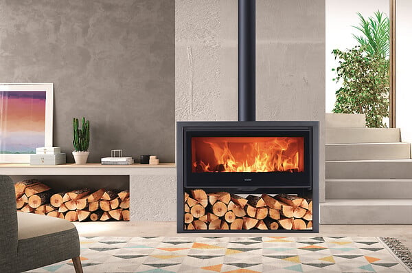 PANADERO - Poêle à bois acier Allegro - Anthracite - 8.9kW - large